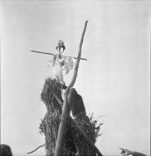 Symbolic burning of winter in BielBenken around 1948