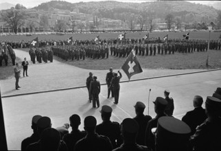 Flag handover, Feldweibeltage Luzern Allmend 1964