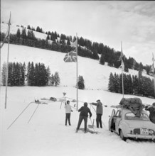 Setting up a tent on New Year's Day in MolésonVillage, 1964/65
