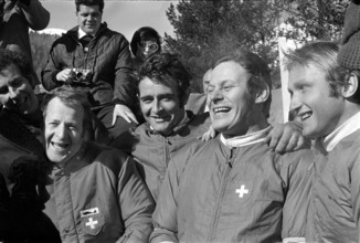 Bobsleigh World Championships in St. Moritz, 1970: Bronze winners Switzerland with Stadler,