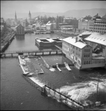 Reconstruction of Limmatquai, 1949