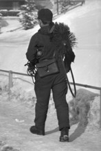 Chimney sweeps on the move in Gstaad; 1966