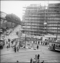 Reconstruction of the Limmatquai, 1950