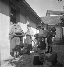 Hiking in the international tent camp, Bächau, 1939