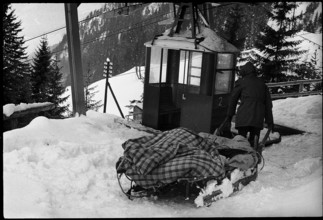After the fire at the Fräkmünt Alpine farm in 1969