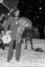 Reception for downhill world champion Annerösli Zryd, Adelboden 1970