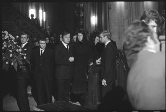 Funeral of Jo Siffert, Freiburg 1971; widow Simone SiffertGuhl