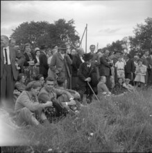 Protest against power plant construction; hydroelectric power plant; 1953
