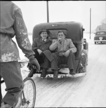 Demonstrators against power plant construction, Rheinau 1952
