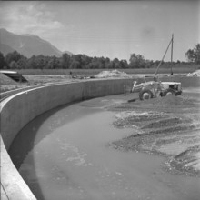 Aigle, refinery under construction, 1960