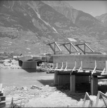 Pully, bridge under construction; 1960