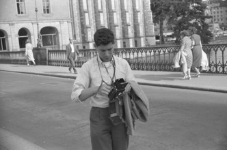 Young tourist in Zurich, 1962