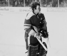 Edi Grubauer, goalkeeper of the Swiss national team, 1976