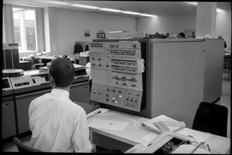 IBM computers in the Swissair administration building in 1967