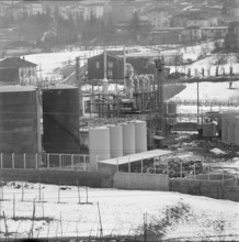 Mendrisio Refinery, oil tank; tank; 1960