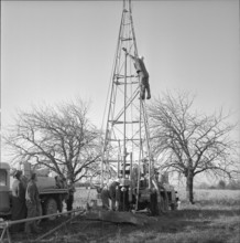 Aigle, oil exploration; drilling rig assembly; 1959