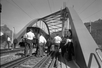 Biberlikopf Bridge, load test; 1969