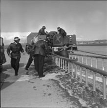Airport fire brigade: foam exercise, Kloten 1965