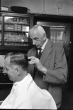 Hairdresser at work, 1971