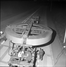 CERN cyclotron magnet coil reaches Geneva in 1955