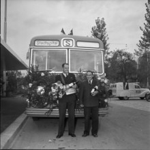 Inauguration of the BucheggplatzWaidspital bus line, 1953