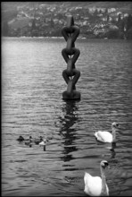 Peter Travaglini's CAT 70 at a sculpture exhibition, Biel 1970