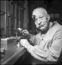 Watchmaker at Longines, around 1965