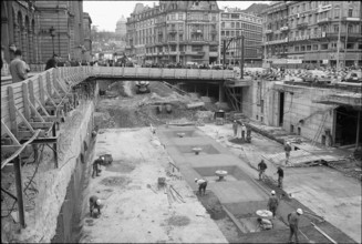 Construction of Shopville Zurich, 1968