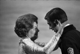 European Championships in Zurich 1971: Hildou Mudrou and European Champion Ondrej Nepela