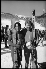 Olympic Games Lake Placid 1980, Downhill training: Ken Read, Peter Müller