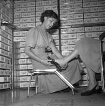Shoe saleswoman, 1953