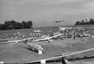 Tante Ju at the air show in Buttwil 1970