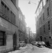 Geneva, Rue des Granges, snowcovered; 1960