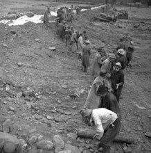 Täsch, Men doing clearance work. 1957