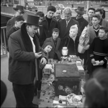 Street vendor on New Year's Eve in Zurich, 1954