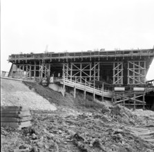 Construction of Sihlhochstrasse in Zurich 1969