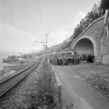 Railway tunnel Kerenzerberg under construction, 1957-1961