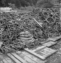 Pile of used tyres and tubes. 1941