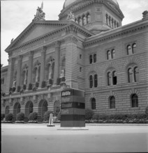 Recycling Container in front of Federal Parliament Building. 1942