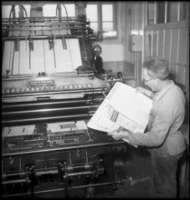 Newspaper printing, printing press 1949