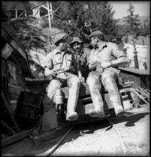 Miners, building site Aletsch power station 1949