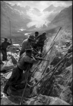Blasting work on Oberaar building site 1950