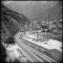 Calancasca power station, transformer station Roveredo 1951