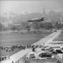 Fourth prototype of P16 military jet testing, Altenrhein 1959