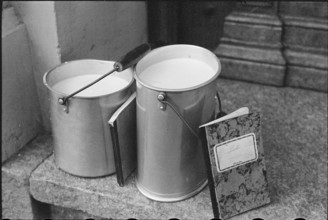 Milkman's booklet. metal milk pot. 1941