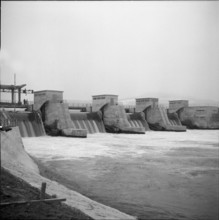 Dam of Wildegg-Brugg power station 1952