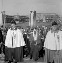 King Saud visiting the Comptoir Suisse in Lausanne, 1957