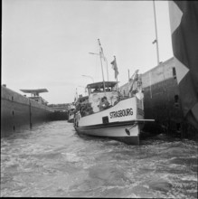 The Strasbourg in sluice at Birsfelden 1955