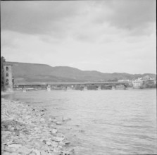 Wooden bridge at Bad Säckingen 1954