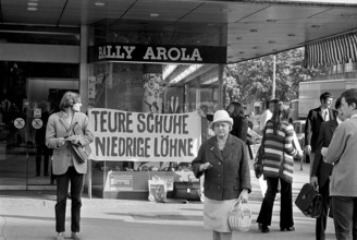 Shortage of benzine. Owner of petrol station refusing to serve Arabs 1970